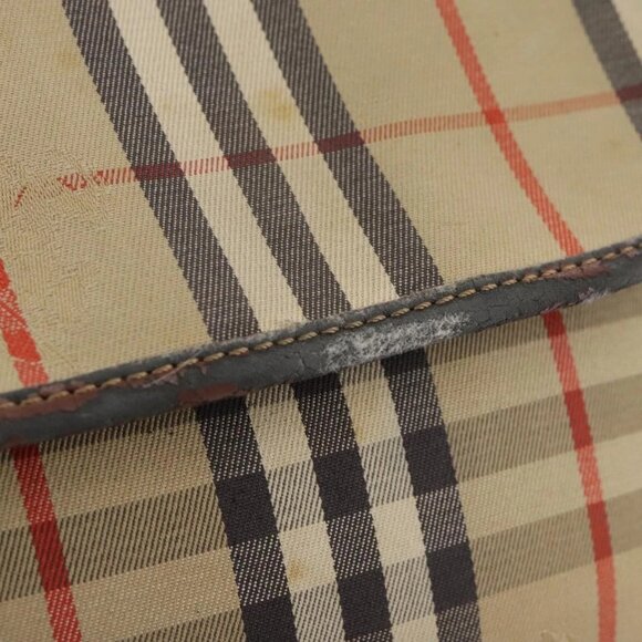 BURBERRY Nova Check Shoulder Bag Canvas Beige Auth - Picture 10 of 16